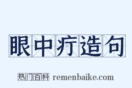 眼中疔造句是什么意思的图片